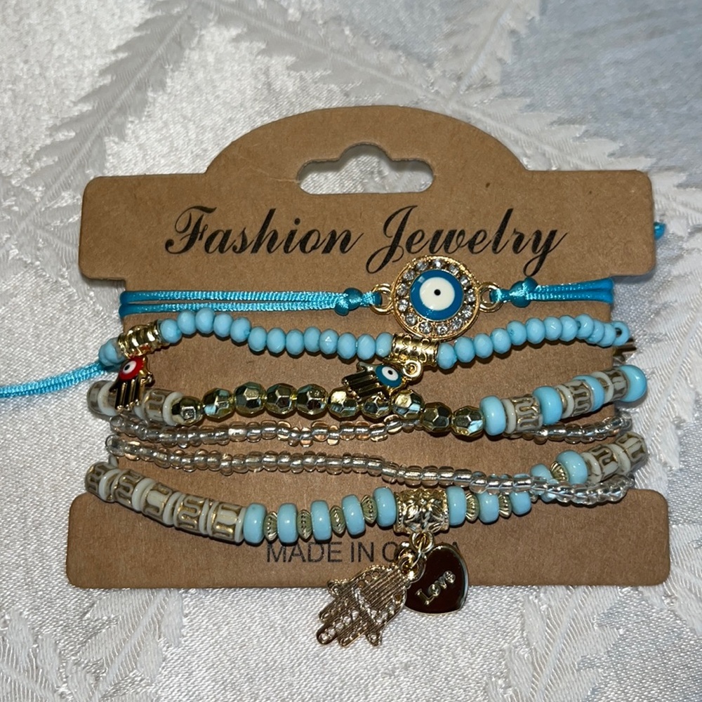 New Boho stackable stretch bracelets. (6)